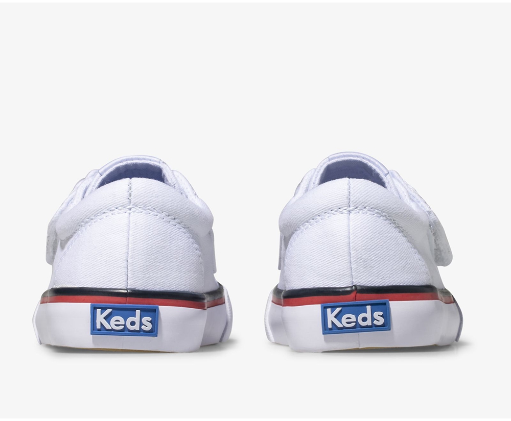 Kids Keds Sneakers - Jump Kick Jr. Canvas - White - 1470-NMSCE